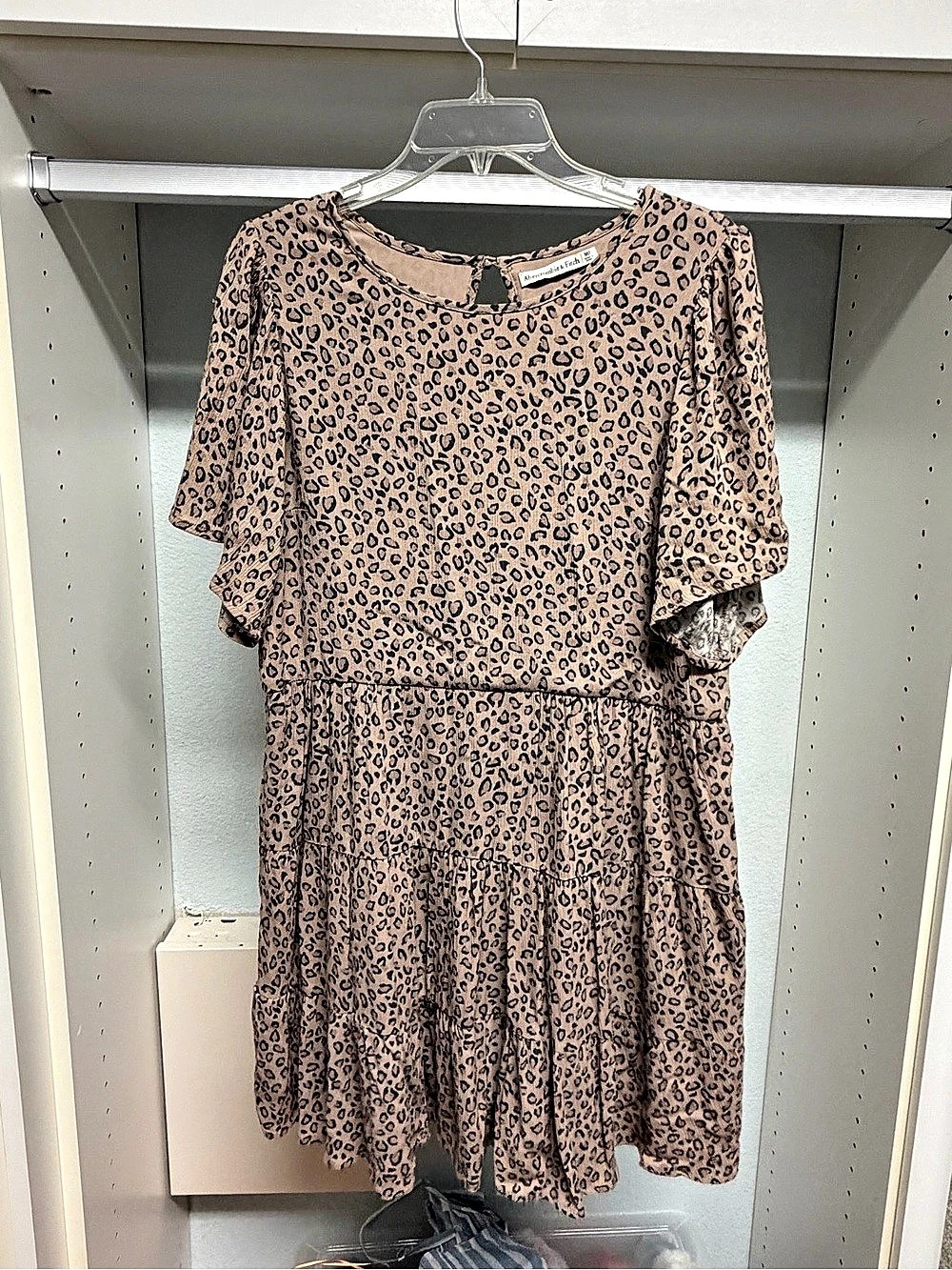 Abercrombie & Fitch Leopard Print Mini Dress Medium Excellent Condition